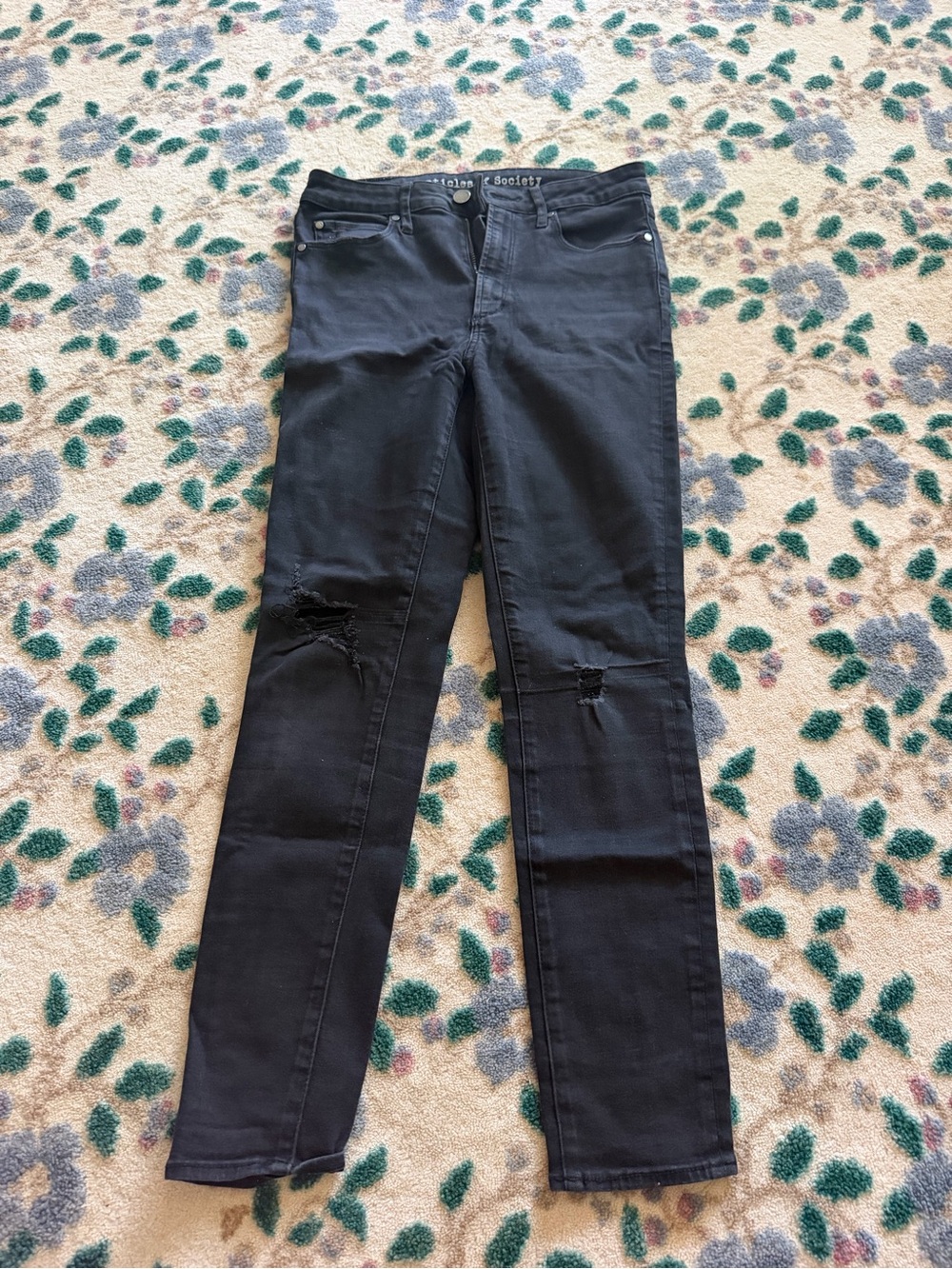 The Kooples Black Skinny Distressed Jeans